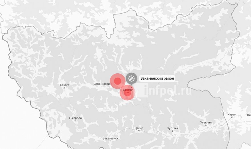 Карта закаменск со спутника